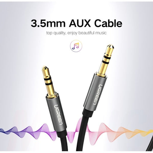 UGREEN 10736, 3.5mm Male to 3.5mm Male Aux Cable, 3m (Black)