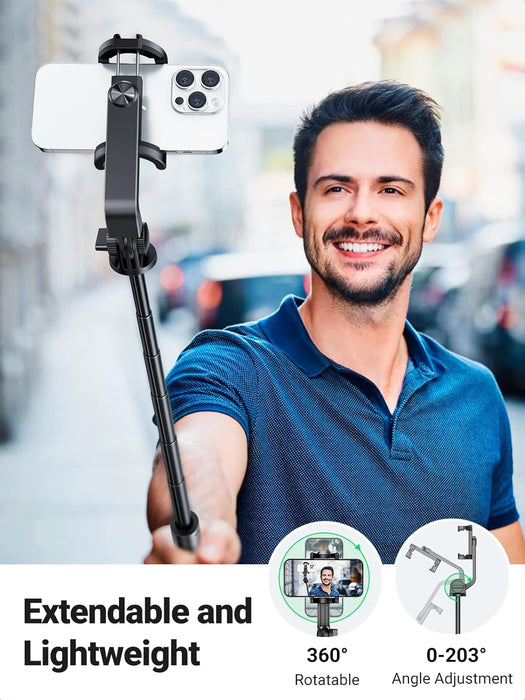 UGREEN Perche Selfie Bluetooth 3 in 1 Tripod Selfie Stick Extendable Monopod Adjustable with Detachable Wireless Remote Control Compatible with iPhone 14 13 12 Phones Cameras