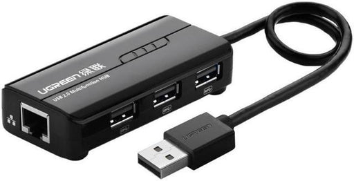 UGREEN 20264 RJ45 Ethernet Network Adapter with USB 2.0 Hub,10 100Mbps + 3 USB Ports