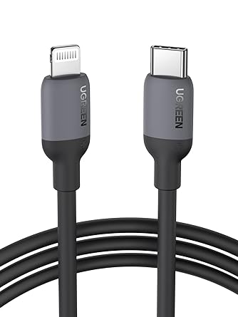 UGREEN 20304 USB C to Lightning Cable 3FT-iPhone Lightning Cable MFi Certified, PD 20W USBC Lightning Cable- Black