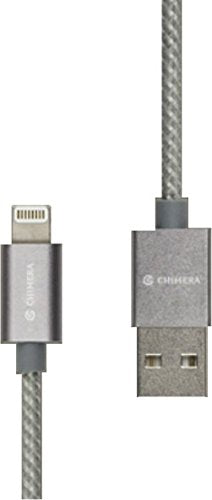 Chimera Lightning To USB Cable Ultra-Compact Connector Head For iPhone 1M, CHLCB-1M-Silver