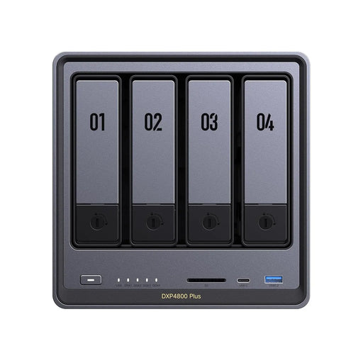 UGREEN NASync DXP4800 Plus 4-Bay Desktop NAS, Intel Pentium Gold 8505 5-Core CPU, 8GB DDR5 RAM, 128G SSD, 1 * 10GbE, 1 * 2.5GbE, 2 * M.2 NVMe Slots, 4K HDMI, Network Attached Storage (Diskless/35260) Ugreen