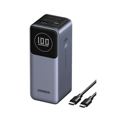 UGREEN Nexode Power Bank 12000mAh 100W PD PPS Fast Charging 1 USB-C 1 USB-A Smart Display MacBook iPad iPhone 16 (35526B) Ugreen
