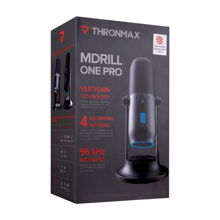 Thronmax Mdrill One Pro 96khz Usb Microphone, 4 Pickup Patterns | Gaming, YouTube, Music Recording, Streaming, Online Calls | Broadcast-Quality Sound | VERTIGAIN® Technology(M2PB) - TeckPot