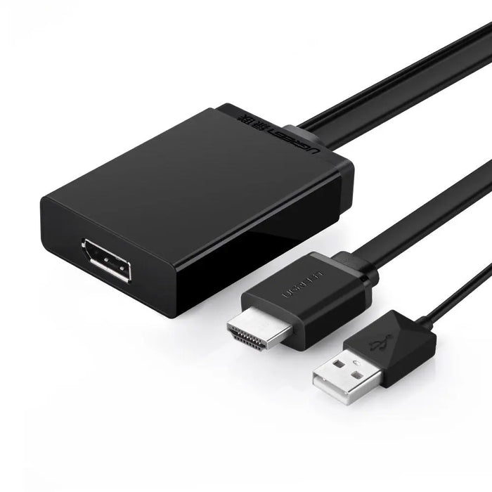 UGREEN 40238 HDMI(Male)+USB(Male) To DisplayPort(Female) Converter 4K*2k UHD 0.5m(Black) Ugreen