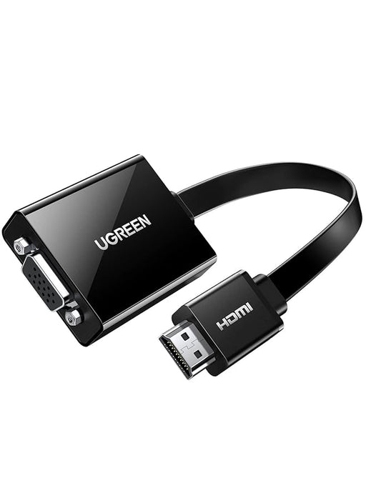 UGREEN 40248 Active HDMI To VGA Adapter Converter With 3.5mm Audio Jack Upto 1920*1080@60Hz, Black