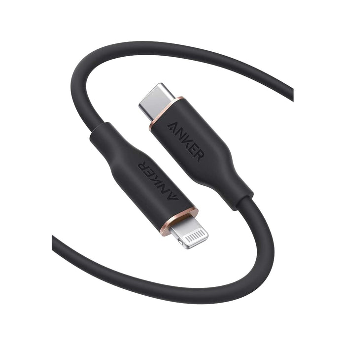 Anker MFi Certified Type C to Lightning 100W Powerline III Flow Cable (6ft)- Black/A8663011