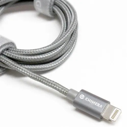 Chimera Lightning To USB Cable Ultra-Compact Connector Head For iPhone 1M, CHLCB-1M-Silver Chimera
