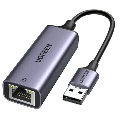 UGREEN USB Ethernet Adapter Aluminum USB 3.0 Gigabit RJ45 LAN 1000Mbps Nintendo Switch MacBook iMac XPS Surface Grey (50922) Ugreen