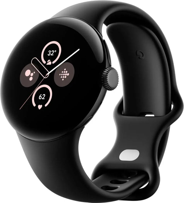 Google Pixel Watch 2 Android Smartwatch With Activity And Heart Rate Tracking - Matte Black Stainless Steel case with Obsidian Active Band Google