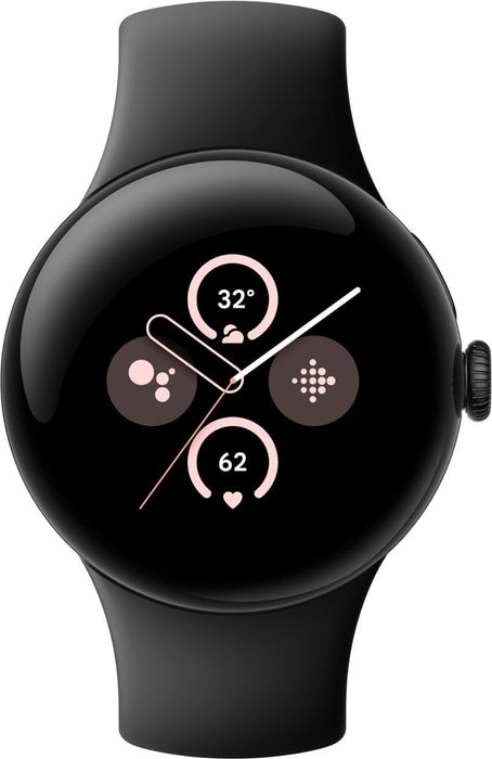 Google Pixel Watch 2 Android Smartwatch With Activity And Heart Rate Tracking - Matte Black Stainless Steel case with Obsidian Active Band
