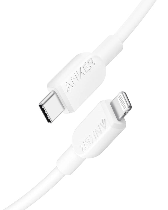Anker 310 USB-C to Lightning Cable MFi Certified (3ft)- White/A81A1