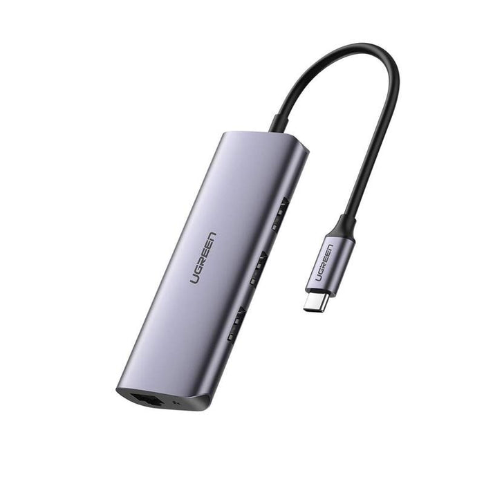 UGREEN 60718 USB C Hub Type C to 3 Port USB 3.0 Dock with Gigabit Ethernet Adapter Micro USB Power