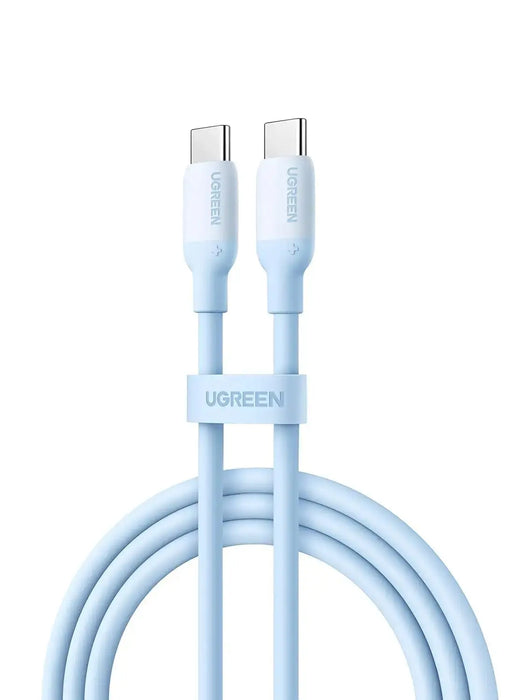UGREEN USB C to USB C Silicone Charging Cable 1M 60W Galaxy S23 S22 Ultra MacBook Pro iPad Pro Air Pixel Blue (15279) Ugreen