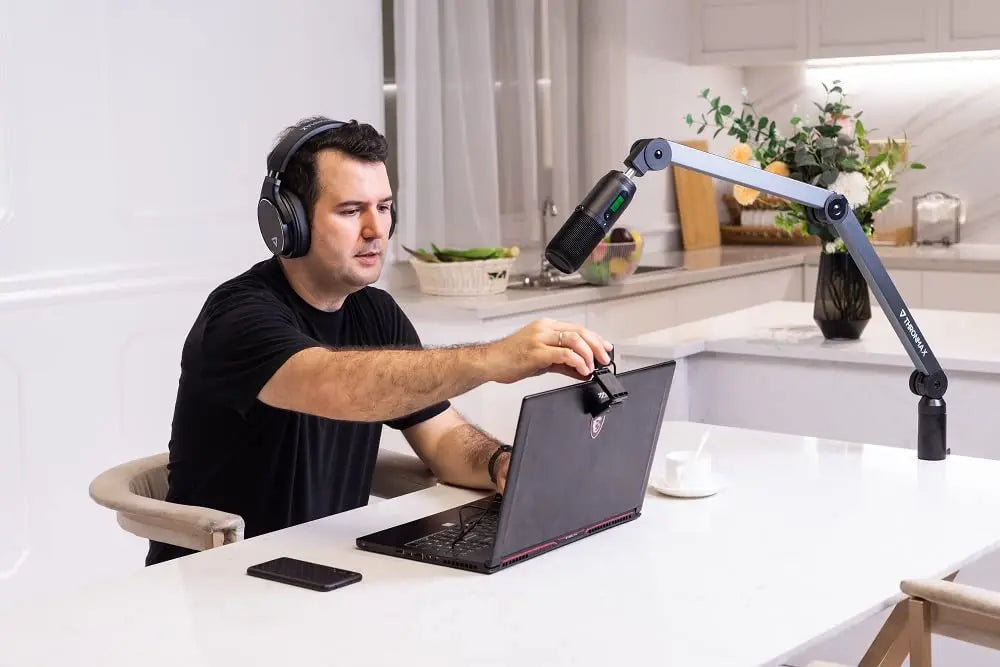 Thronmax Caster Microphone Boom Arm With Internal USB Cable (S1) Thronmax