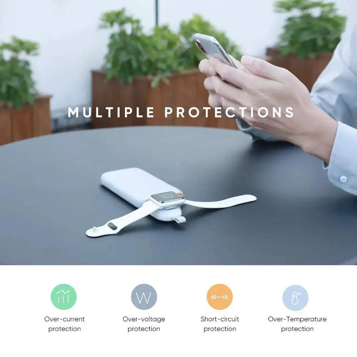 UGREEN MFi Certified Wireless Apple Watch Charger Magnetic Portable Travel Charger Series 1-5 All Sizes White 50944 Ugreen