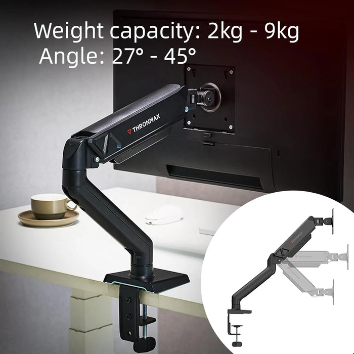 Thronmax Monitor Arm With, Black (MS25) Thronmax