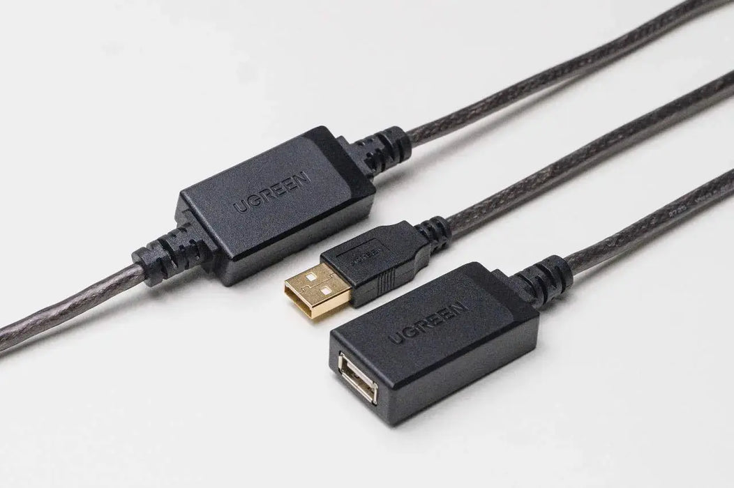 UGREEN USB 2.0 Active Extension Cable 15M Signal Booster Repeater A Male to Female Keyboard Mouse Printer Webcam (10323) Ugreen