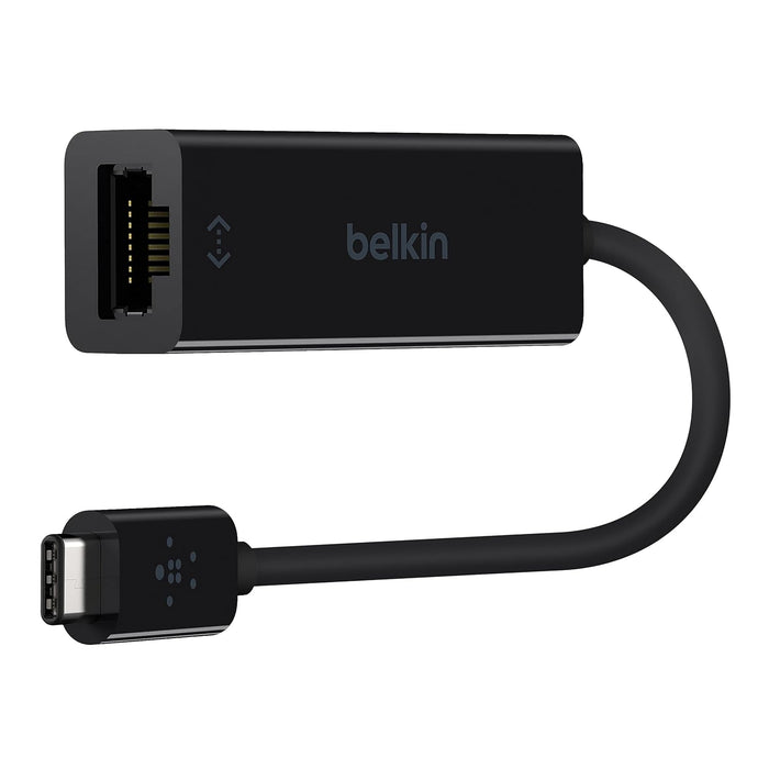 Belkin Type-C to RJ45 Gigabit Ethernet Network Adapter- Black