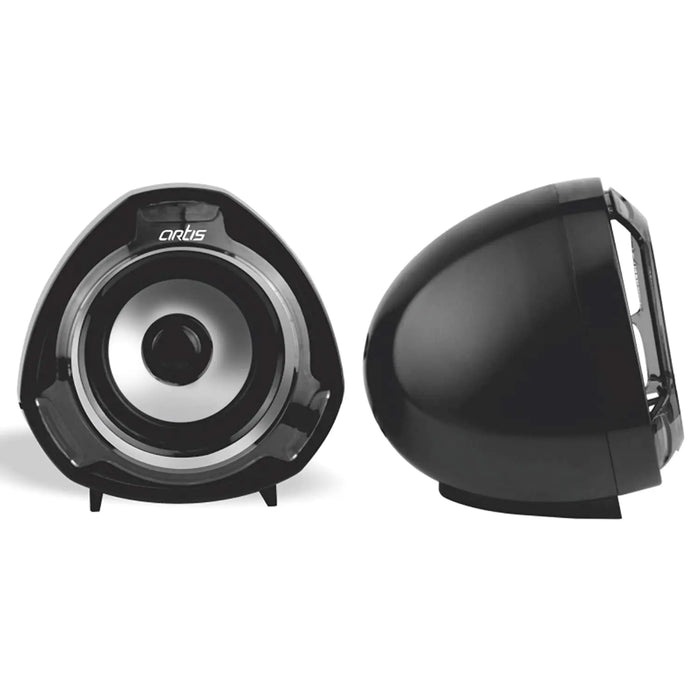 Artis S9 2.0 USB Multimedia Speakers 6W RMS Output-Black(Open Box/Renewed) Artis