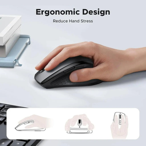 UGREEN 2.4G Wireless Mouse 1600 DPI 6 Button Nano Receiver 3 Adjustable DPI PC Laptop iMac MacBook Microsoft Pro (45012) Ugreen