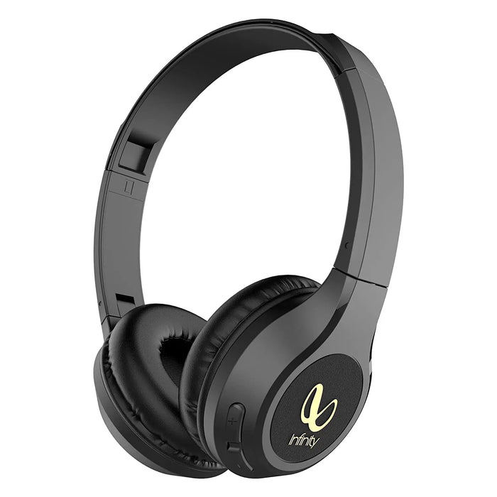 Infinity Tranz 700 On Ear Wireless Headphone With Mic( Quick Charge, Deep Bass, Dual Equalizer, Bluetooth5.0)Black Infinity