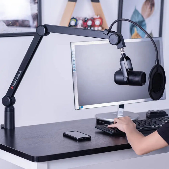 Thronmax Caster Microphone Boom Arm With Internal USB Cable (S1) Thronmax