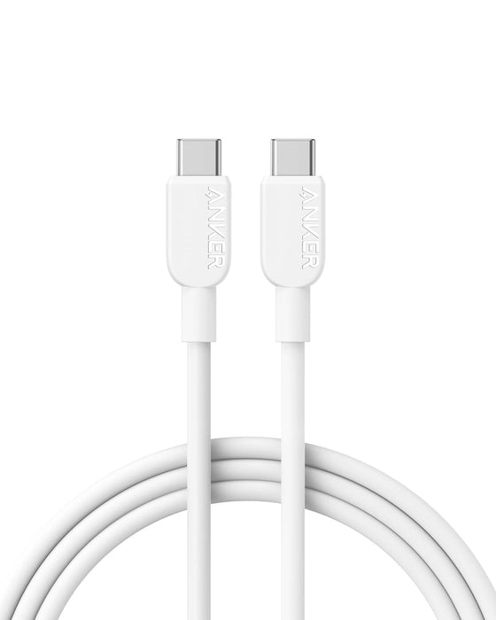 Anker Cable 310 USB-C To USB-C Cable (PVC/6 ft) - White/A81E2011