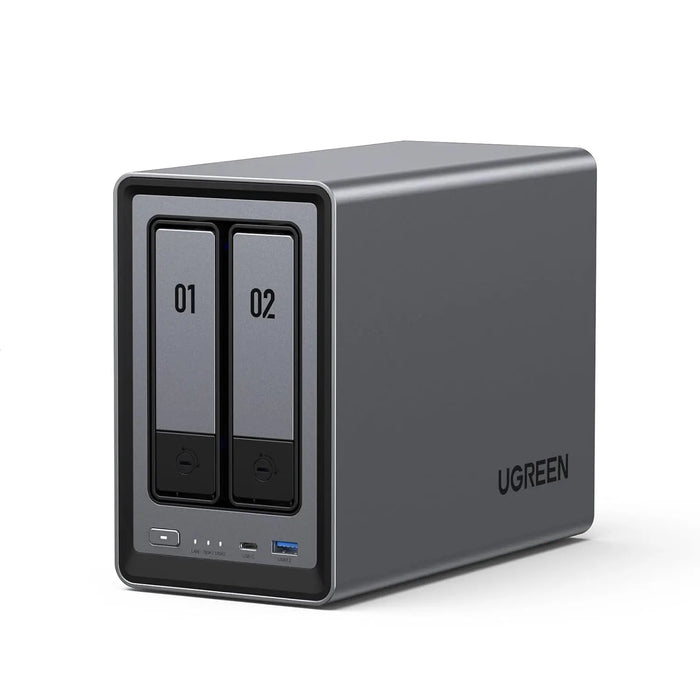 UGREEN NASync DXP2800 Plus 2-Bay NAS, Intel N100 Quad-core CPU, 8GB DDR5 RAM, 2.5GbE, 4K HDMI, Storage drives not included (25242) Ugreen