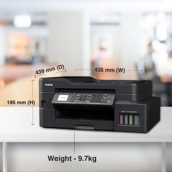 Brother MFC-T920DW Auto Duplex Printer - Print, Scan, Copy, Fax, ADF, WiFi/LAN/USB, Print Up to 15K Pages in Black and 5K in Color Each for (CMY) - TeckPot