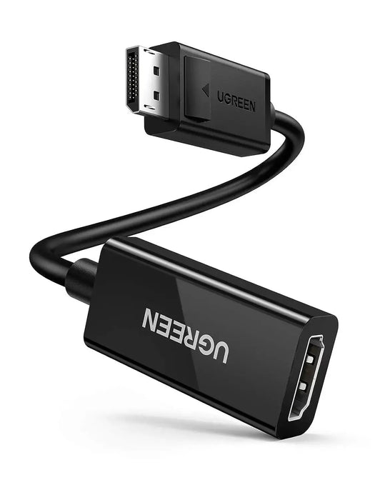 UGREEN 25cm DisplayPort Male To HDMI Female Converter 4K*2k@60Hz Video Display Cord Compatible with HDTV Monitor Projector Computer(70694) TeckPot