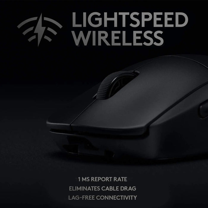 Logitech G PRO Wireless Gaming Mouse Hero 25K Sensor 25600 DPI RGB Powerplay Compatible For Esports PC Mac-Black(Open Box/Renewed) Logitech
