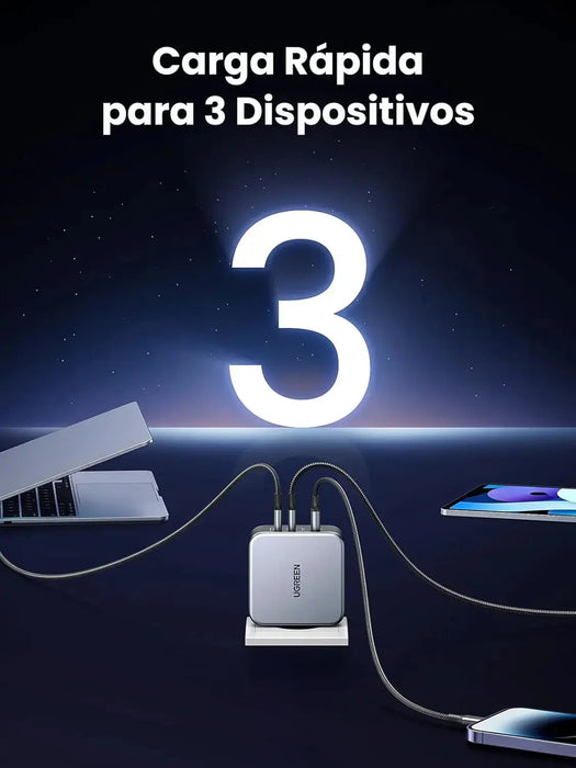 UGREEN 140W Nexode 3-Port USB C GaN II Charger PD 3.1 Power Supply MacBook Pro 16" Dell XPS iPhone 14 Galaxy S22 (90549) Ugreen