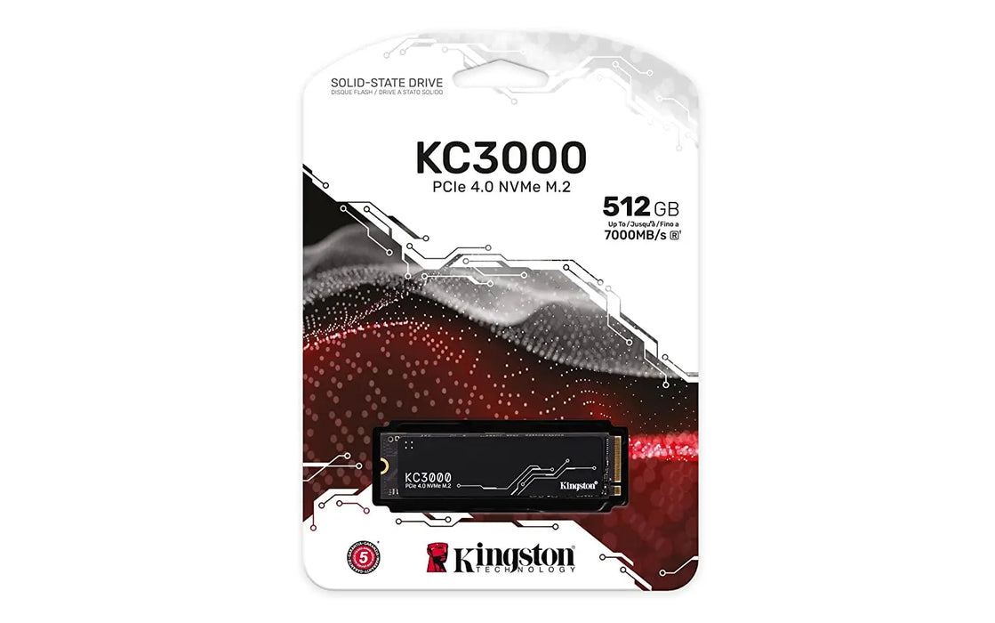 Kingston KC3000 512GB M.2 NVMe Gen4 Internal SSD (SKC3000S/512G) Kingston