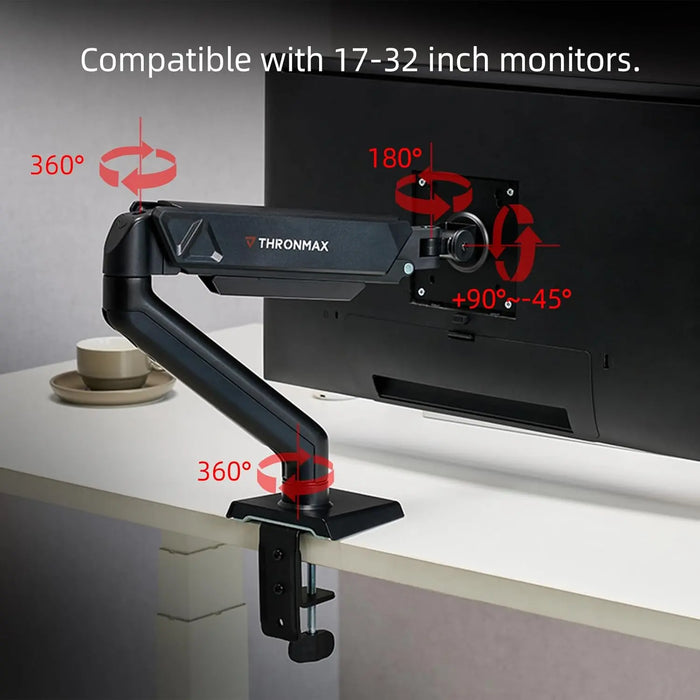 Thronmax Monitor Arm With, Black (MS25) Thronmax