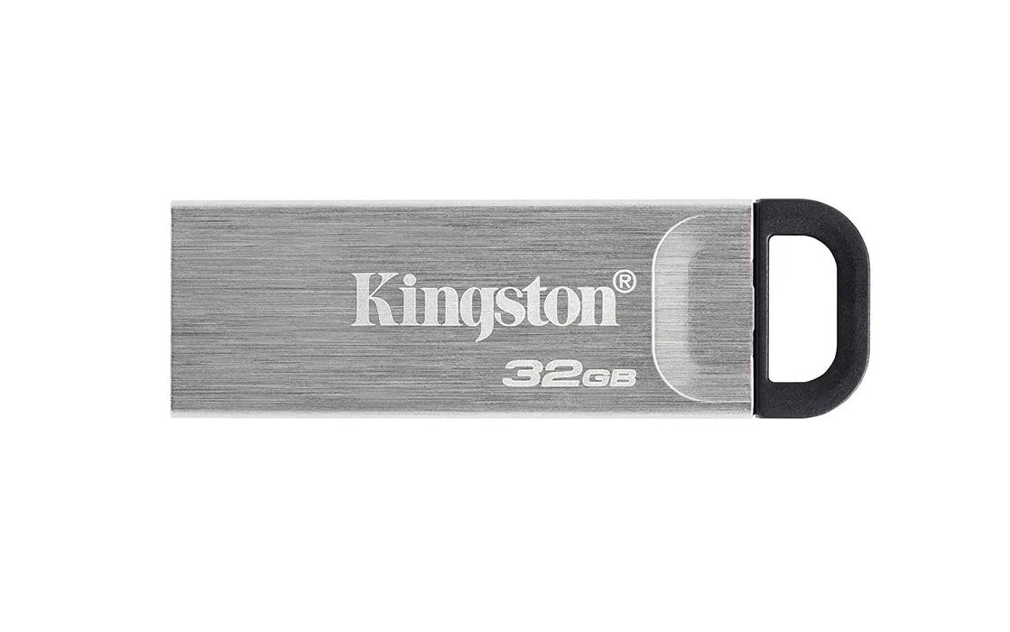 Kingston Data Traveler Kyson USB 3.2 Flash Drive 32 GB - Gen 1 With Stylish Capless Metal Case (DTKN/32GB) Kingston