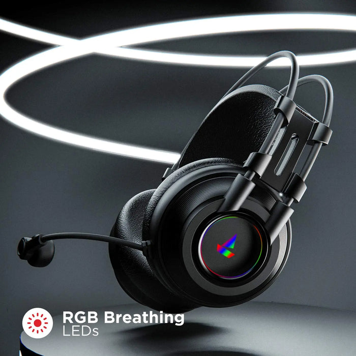 boAt Immortal IM200 7.1 Wired Over Ear Gaming RGB USB Headphones With Mic-Active Black(Open Box) BOAT