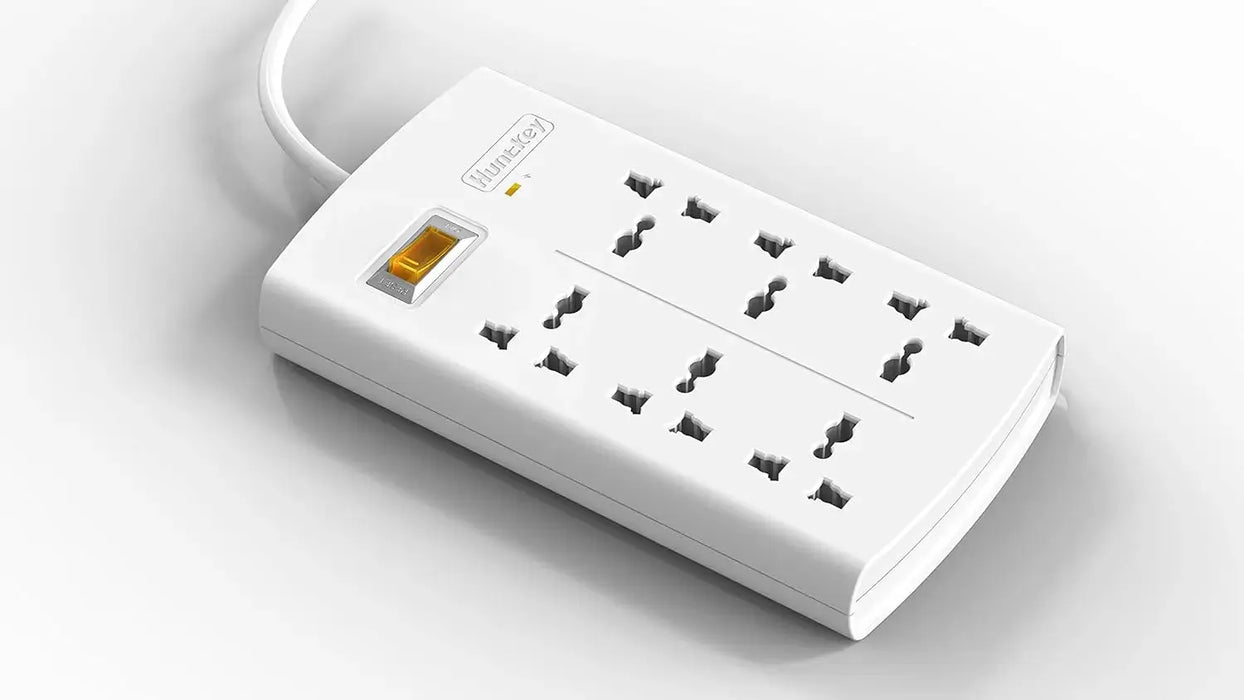 Huntkey SZM604 6 Sockets Universal Power Strip 2m (White) Huntkey