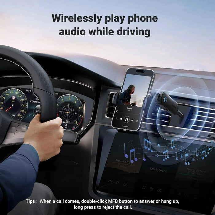 UGREEN 2-in-1 Bluetooth 5.0 Transmitter Receiver Wireless 3.5mm AUX Audio Adapter Low Latency Car TV PC Headphones 80893 Ugreen