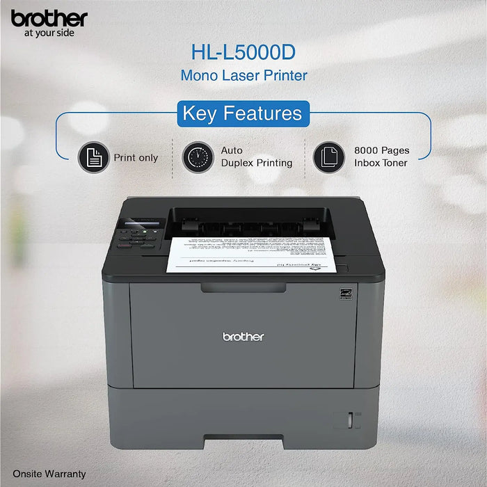 Brother HL-L5000D Business Laser Printer With Auto Duplex Printing (Black) Brother