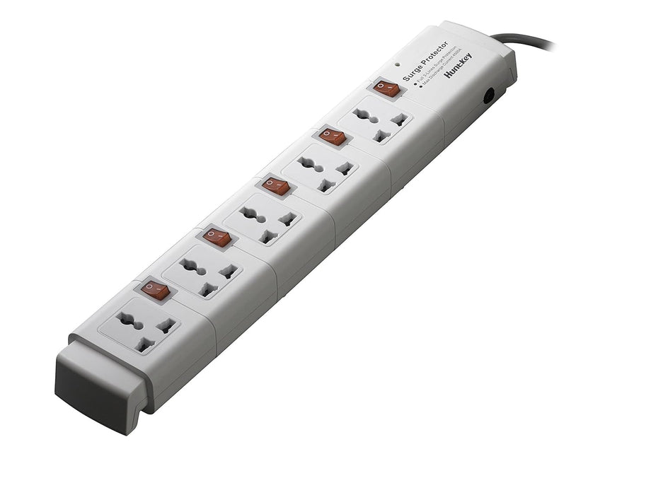 Huntkey PZC504 5 Socket Universal Power Strip 2M Cord (White)