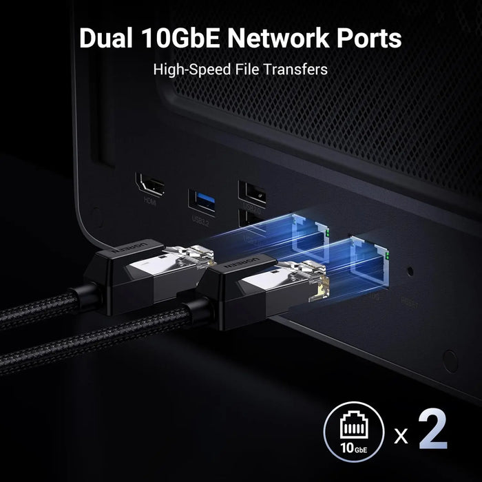 UGREEN NASync DXP8800 Plus 8-Bay Desktop NAS, Intel i5 1235u 10-Core CPU, 8GB DDR5 RAM, 128G SSD, 2 * 10GbE, 2 * M.2 NVMe Slots, 8K HDMI, 2 * TBT4, Network Attached Storage, Diskless(35126) Ugreen