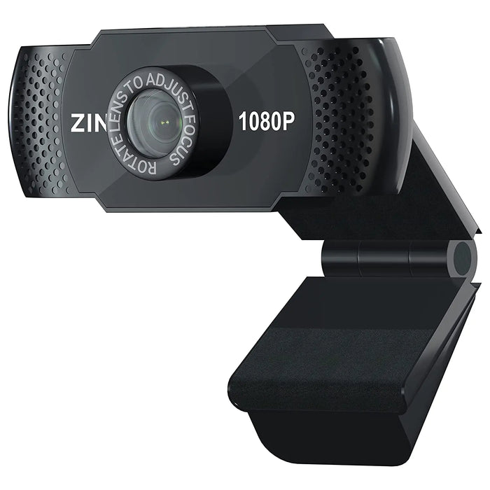 Zinq Full HD 1080P 2.1 Megapixel 30 FPS USB Webcam With Built-In Mic-Black(Open Box/Renewed) ZINQ Technologies