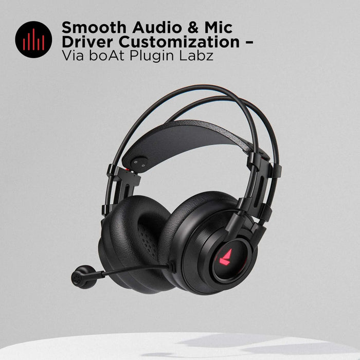 boAt Immortal IM200 7.1 Wired Over Ear Gaming RGB USB Headphones With Mic-Active Black(Open Box) BOAT