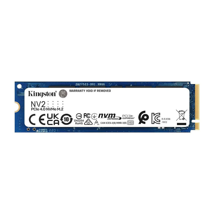Kingston NV2 PCle 4.0 NVMe M.2 500GB Internal SSD Up to 3500 MB/s (SNV2S/500G) Kingston