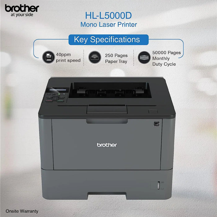 Brother HL-L5000D Business Laser Printer With Auto Duplex Printing (Black) Brother