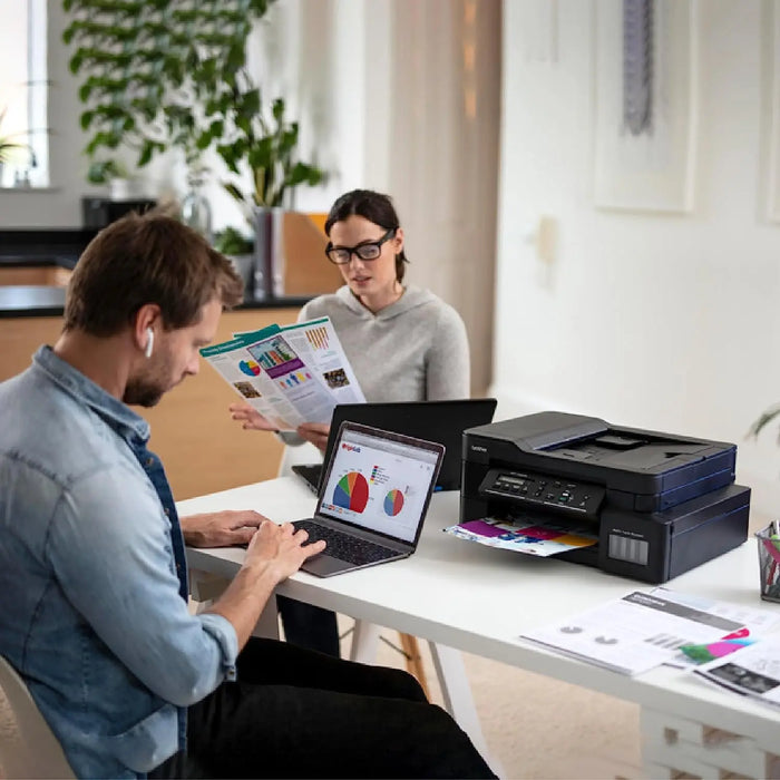 Brother DCP-T820DW Wi-Fi & Auto Duplex Color Ink Tank All In One Printer For Home & Office-Black Brother