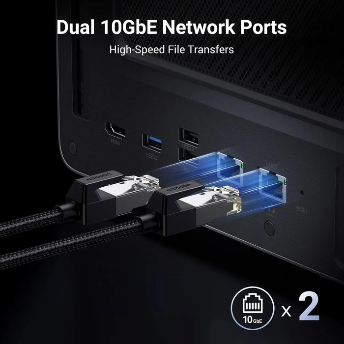 UGREEN NASync DXP6800 Pro 6-Bay Desktop NAS, Intel i5 1235u 10-Core CPU, 8GB DDR5 RAM, 128G SSD, 2 * 10GbE, 2 * M.2 NVMe Slots, 8K HDMI, 2 * TBT4, Network Attached Storage, Diskless(25897) Ugreen