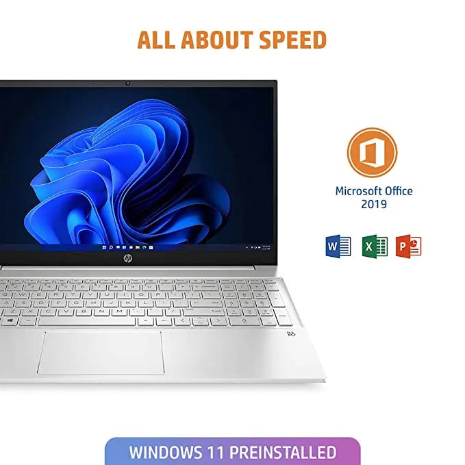HP Pavilion Ryzen 5 Hexa Core 5625U(8 GB/512 GB SSD/Windows 11 Home)15-eh2018AU Laptop  (15.6"/Natural Silver/MSO) HP
