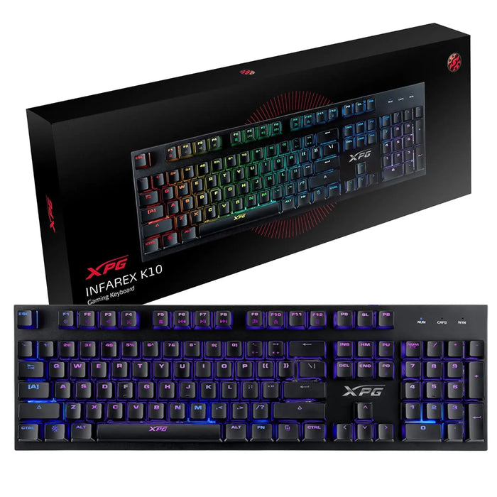 XPG Infarex K10 RGB Mechanical Gaming Keyboard, Lighting Effect XPG